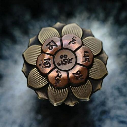 Chinese Style Exquisite Mini Fidget Spinner Buddha Eye Lotus Wheel Unique Hand Spinner Adult EDC Anti Stress ADHD Toy Pendant