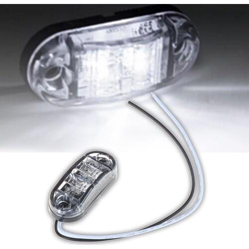 Hot Selling 1 PC White 2LED Side Marker Clearance Light Lamp Car Truck Trailer Caravan 10-30V