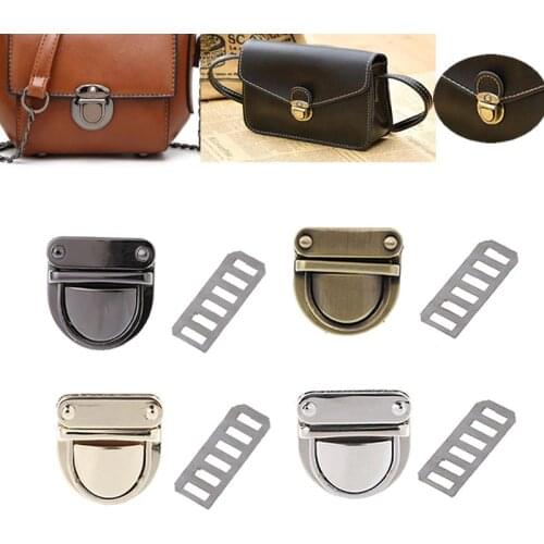 Metal Clasp Turn Lock Twist Lock for DIY Handbag Bag Purse Hardware Closure Bag Parts Accessories