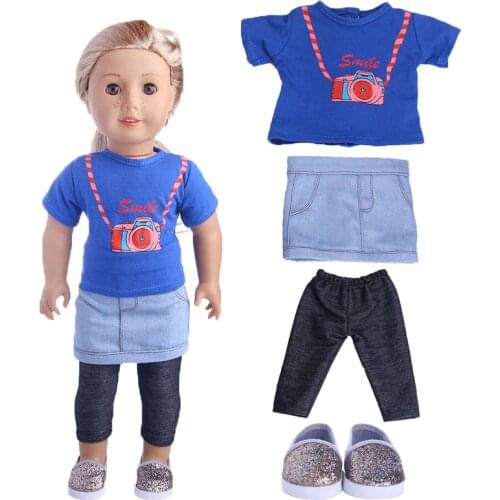 Fashionable casual suit for 18 inch American doll for baby gift,Doll accessories