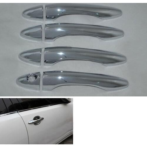 New 8pcs/set ABS Car Chrome Door Handle Catch Cover Trims Sequined Garnished Bezel For 2011-2013 Optima K5 Car Styling