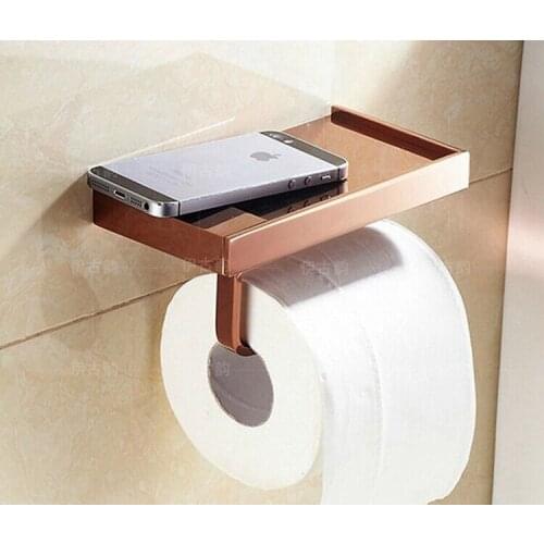 New arrival Toilet Paper Holder,Roll Holder,Tissue Holder,Solid Brass rose gold Finished-Bathroom Accessories Products