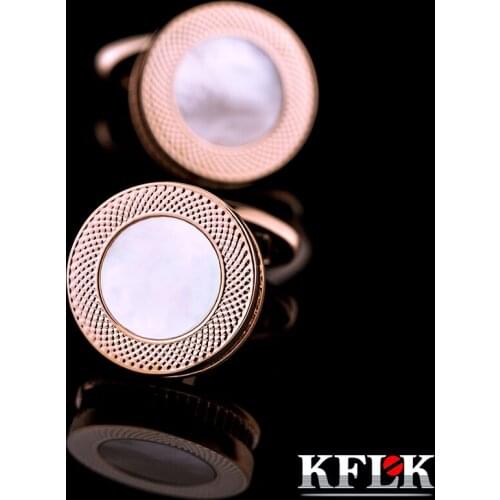 KFLK hot wedding gift cufflinks shells sleeve nail mens shirts cufflinks accessories cufflinks 2020 new products free shipping