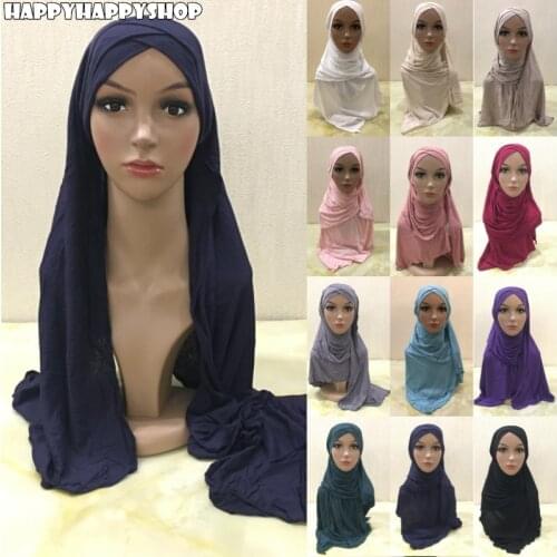 Ramadan Soft Muslim Plain Modal Cotton Hijab Headscarf Islamic Scarves Headwrap Arab Shawls Womens Womens Shayla Headwear