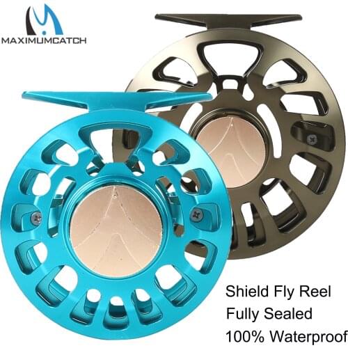 Maximumcatch Powerful Saltwater Shiled Fly Fishing Reel 100% Waterproof Sealed Drag Fly Reel