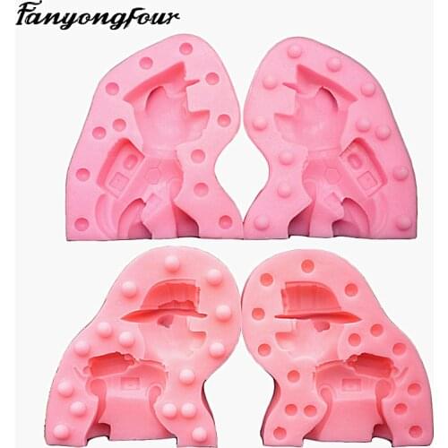 3D Dog Silicone Mold Fondant Cake Mold Resin Gypsum Chocolate Candle Mold Free Shipping