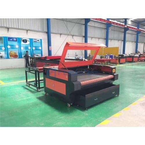 Auto feeding co2 cnc CCD camera scanning laser cutting machine for cloth fabric leather wood mdf 1610 cnc laser cutter engraver