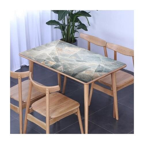 Glass texture Waterproof and thermal insulation tablecloth PVC Oil Tablecloths Glass Soft Cloth Home Textiles Table Covers