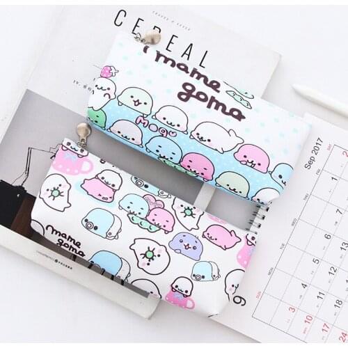 Cute Cartoon Fabric Pencil Case Etui Kawai Zipper Pencil Bags Pen Box Pen Case For Girls School Supplies Korean Stationery