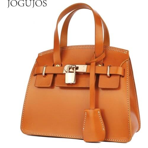 JOJUJOS Genuine Leather Handbags for Women Luxury Shoulder Bag Female Retro Handbag Cossboby Bag Ladies Tote Top-Handle Bag