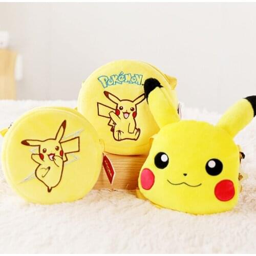 TOMY Pokemon Surrounding Genuine Pikachu Messenger Bag Plush Female Diagonal Small Satchel Student Cute Coin Purse