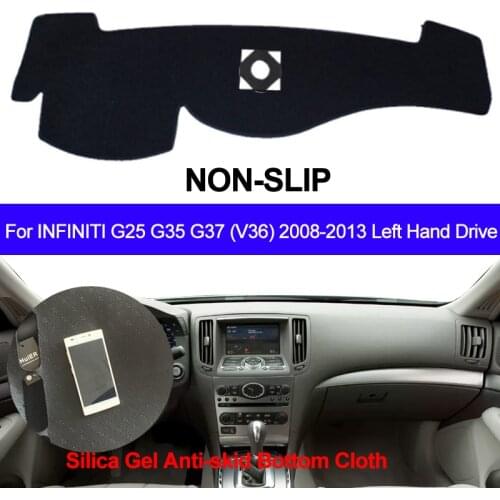 TAIJS Car Dashboard Cover Silicone Non-Slip For Infiniti G25 G35 G37 Q40 Q60 2008 - 2012 2013 2014 2015 Dash Mat ANti-UV Carpet