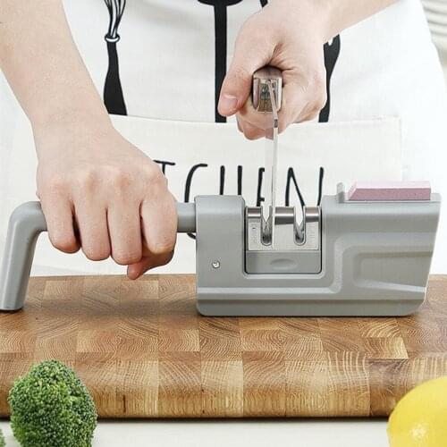 Grey Scalable Kitchen Knife Sharpeners,Foldable Grindstone Blade Sharpener Best