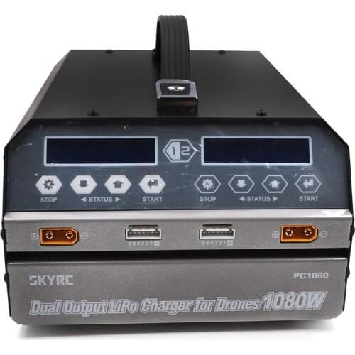 SKYRC PC1080 6S Drone Battery Chargers 1080W 20A 6S Dual Output LiPo LiHV Battery Charger for Plant Protection UAV