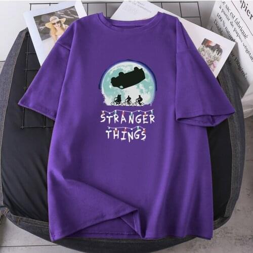 Strange Things Anime Woman T-shirts Hip Hop Fashion Female Clothing Short Sleeve O-neck Tops Summer High Quality Camisetas Tees