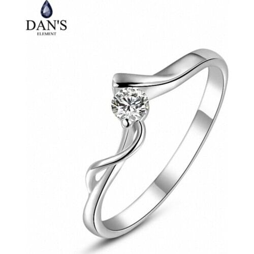 Dans Element Genuine Austria Crystal Rings for Women healthful Anti Allergies #RG91287