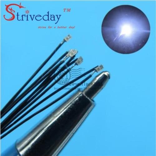 10 pcs/lot 0805 SMD Pre-soldered micro litz wired LED leads resistor 20cm 8-12V Model DIY