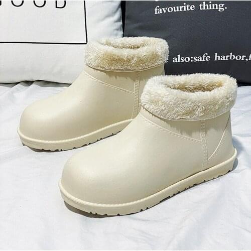 2021 Men Winter Boots Fleece Warm Lining Waterproof Shoes Light Weight Fashion Snow Boots Brown Ankle Shoes Outdoor Sneakers