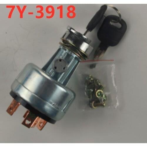 7Y-3918 Ignition Switch 7Y3918 with 2 keys, 6 Plugs for E320B Excavator