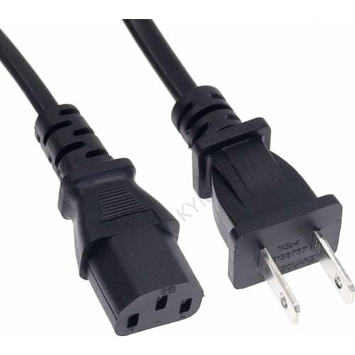 AC Power Supply Adapter Cord Cable Lead 3-Prong for Laptop Charger US Japan 2pin to IEC 320 C13 Power Cable For PS4 Pro 10A 250V