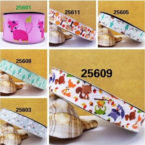 Free shipping 50 yard cartoon printed grosgrain ribbon 25609