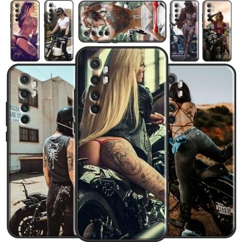 Motorcycle girl Sexy tattoos Case For POCO M3 Pro F3 POCO X3 Pro Cover For Xiaomi Mi 11 Ultra 9T 10T Pro Note 10 Lite