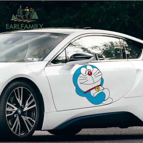 EARLFAMILY 43cm x 43cm For Doraemon Waterproof Fine Decal Personality Car Stickers Motorcycle Decoration For JDM SUV RV