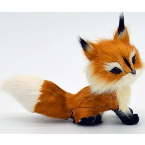 Simulation Animal Display Model Fox Plush Toys Photographic Props Home Decoration Christmas Birthday Gifts Kids Toys