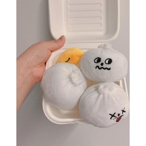 Ins hot sales Korea dumpling Baozi Squeak Chew Dog Toy Dog Sound Small Dog Toy Bite Resistant Pet Training Tour Interaction