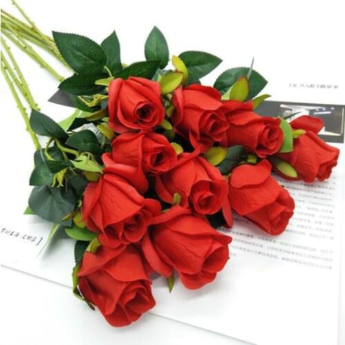 62cm Artificial Rose Flowers Fake Flowers Valentines Day gift for girlfriend silk flowers for home decoration 1 Bouquet/bag