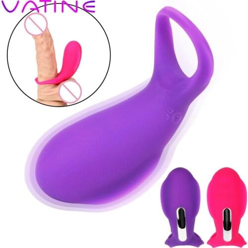 VATINE 36 Speed USB Rechargeable Vibrator Cock Ring Delay Ejaculation Silicone Penis Ring Cockring Sex Toys for Men Sex Products