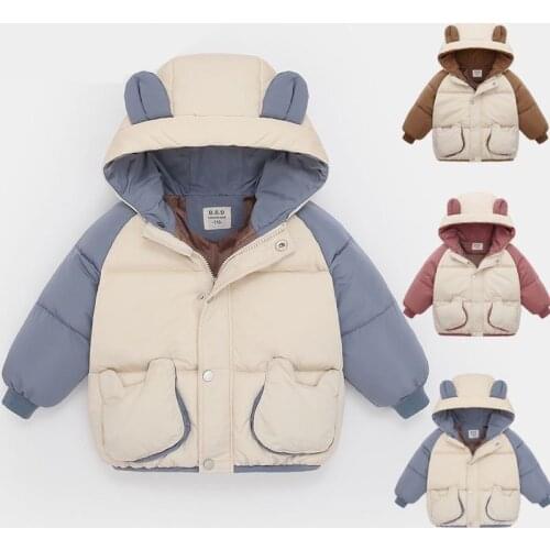 High quality Winter Thicken Jacket Baby Girls clothes Bread service Coat Kids Warm Hooded jacket Outerwear Infant Girls Coat
