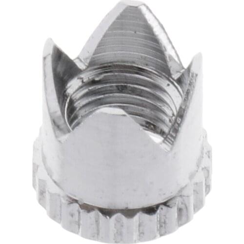 Brass Airbrush Crown Shape Needle Cap Air Brush Machine Accessories Parts Silver