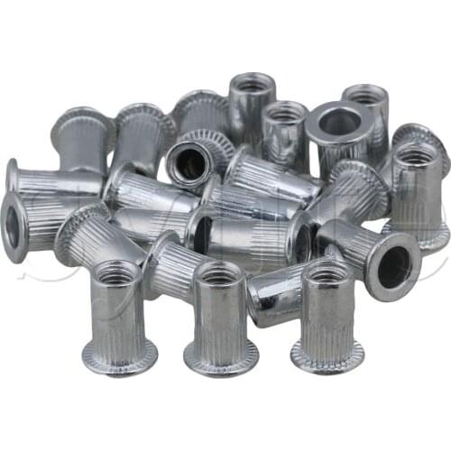 Sheet Metal M5 Flat Head Threaded Rivet Nut Inserts Nutsert Pack of 25