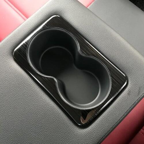 Lsrtw2017 Stainless Steel Car Rear Row Water Cup Slot Frame Trims for Mg Mg6 2018 2019 2020 Interior Accessories Auto Styling