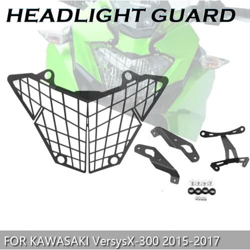 Motorcycle Headlight Headlamp Grille Headlight Grille Guard Cover Protector for KAWASAKI VersysX-300 Versys X-300 2017-2020