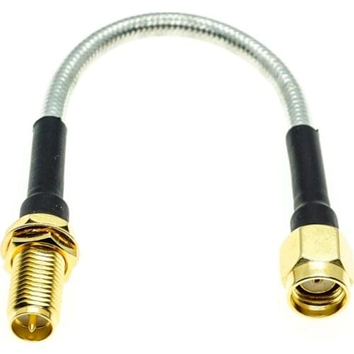 RPSMA male to RP SMA female Nut Bulkhead connector RG402 RG-402 Semi Flexible Coaxial Cable 0.141" 50ohm