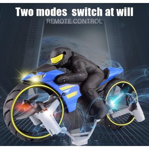 Hot Selling RC Motorcycle Amphibious Remote Control Four-Axle UAV One Key Roll Light Aircraft Model LBV