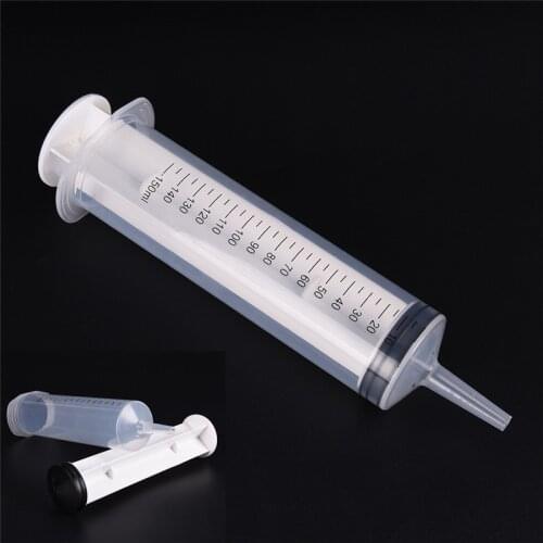 150ML Big Transparent Reusable Large Plastic Hydroponics Nutrient Measuring Syringe Pet Feeder