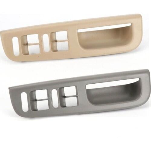 TAIHONGYU 1x Beige Gray Front Left Window Master Switch Panel Bezel Handle Trim fit for VW Bora Jetta Golf MK4 MK5 Passat