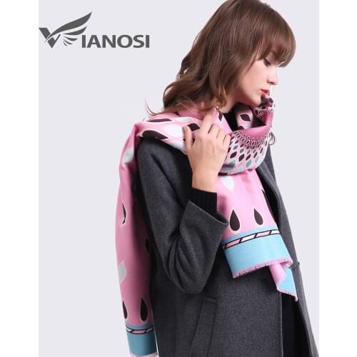 VIANOSI 2020 Fashion Winter Scarf Women Wool Print Shawl Top Quality Cashmere Studios Warm Woman Wraps