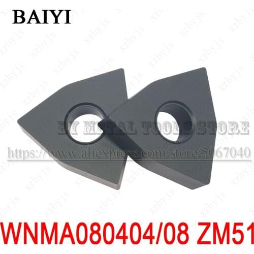 WNMA080404 WNMA080408 ZM51 Carbide Inserts CNC cutter Lathe External Turning tools Blade For Cast Iron