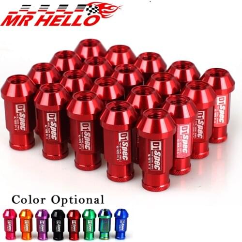 Mrhello D1spec Jdm Billet Aluminum Wheel Racing Lug Nuts P:1.5, L:52mm 20pcs/set TK-650NUTS-L-1.5