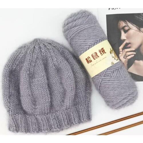 75gX3pcs) Squirrel fluff thread leader Mao Liangsi medium thick crochet bar knitting hat scarf