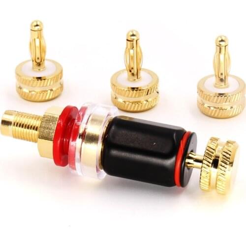 HI-END 12pcs Binding Post Caps Noise Stopper Gold Plated Speaker