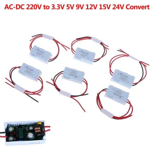 AC-DC Power Supply Module AC 1A 5W 220V to DC 3V 5V 9V 12V 15V 24V Mini Convert 1PCS