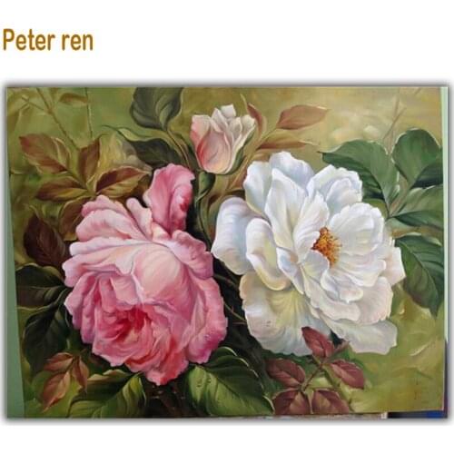 Peter ren Diamond Embroidery Cross Stitch D Diamond Painting Rhinestone Home Decoration Mosaic needlework "Rich flower peony"