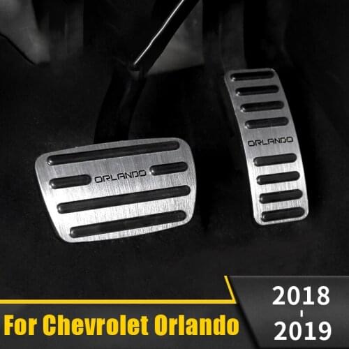 Car Pedal Cover Accelerator Brake Pedal Cover Aluminum Pads Interior Refit For Chevrolet Orlando 2018 2019 2020 Accessories