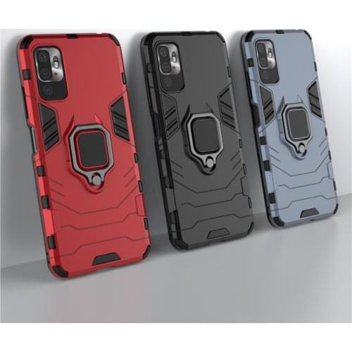 For Cover Xiaomi Redmi Note 10T Case For Redmi Note 10T Capas PC Back Magnetic Metal Holder Cover For Redmi Note 10 T 10T Fundas