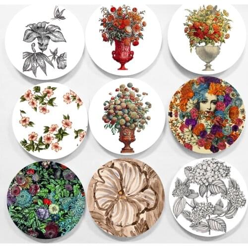 Flower Wall Plate Milan Design Decorative Plate Wall-Hanging Art Plate Beautiful Ornaments Home/Room/Bar